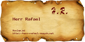 Herr Rafael névjegykártya